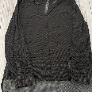 Black and white polka dots blouse